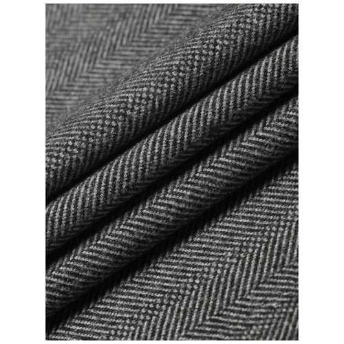 Трикотажная ткань серая джерси елочкой для шитья для верхней одежды, брюк, пиджаков, юбок, костюмов MDC FABRICS TP1907/1. Отрез 1 метр