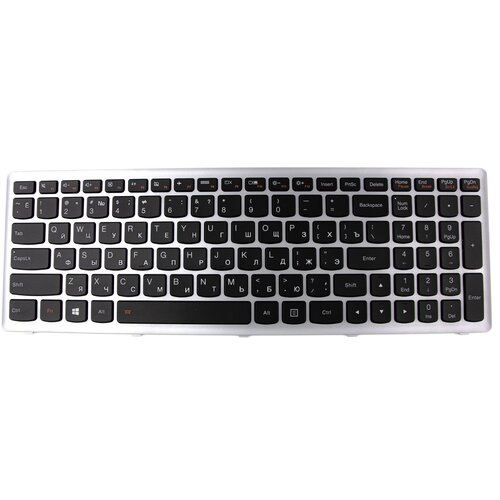 Клавиатура для ноутбука Lenovo G500S c подсветкой серая рамка p/n: T6E1, 25211080, 25211050 клавиатура для ноутбука lenovo g500s c подсветкой серая рамка p n t6e1 25211080 25211050