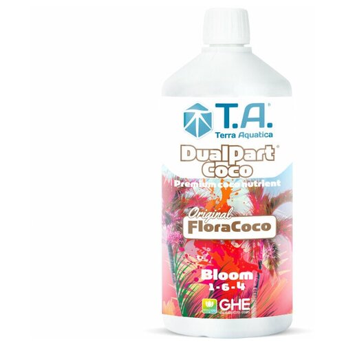 комплект удобрений terra aquatica dualpart coco set 0 5 л Удобрение Terra Aquatica DualPart Coco Bloom 1л (GHE Flora Duo Coco)