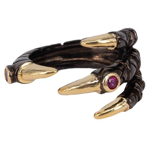 фото Кольцо бижутерное когти (безразмерное, бижутерный сплав, черный) 6-56396 otokodesign