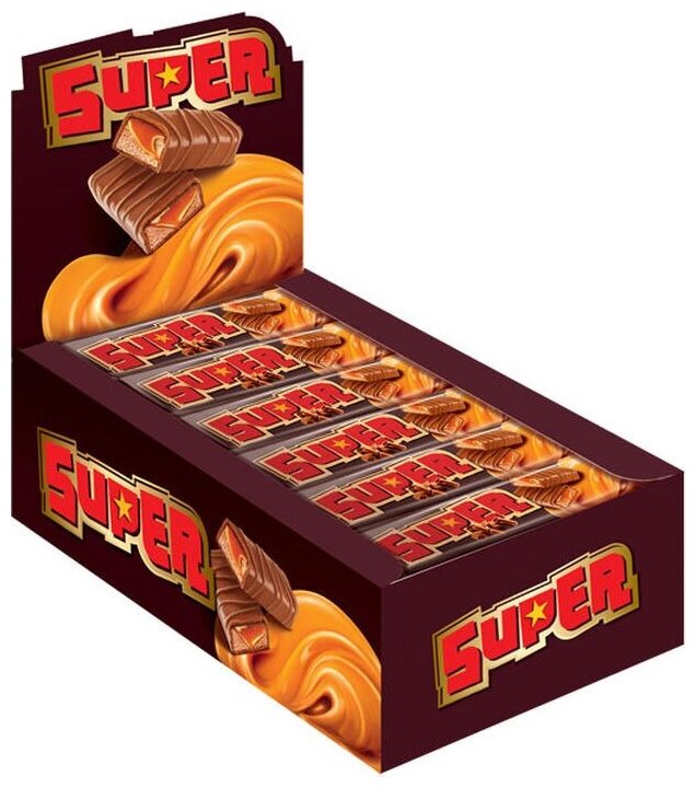 Шоколадный батончик Яшкино "Super", 18 шт по 40 г 2 коробки - фотография № 2