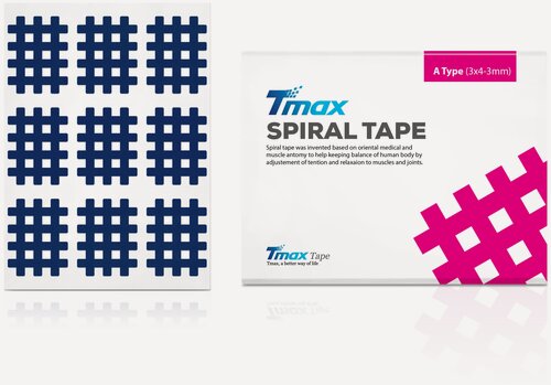 Изображение товара Кросс-тейп Tmax Spiral Tape Type A, синий, 100% ацетатный шелк