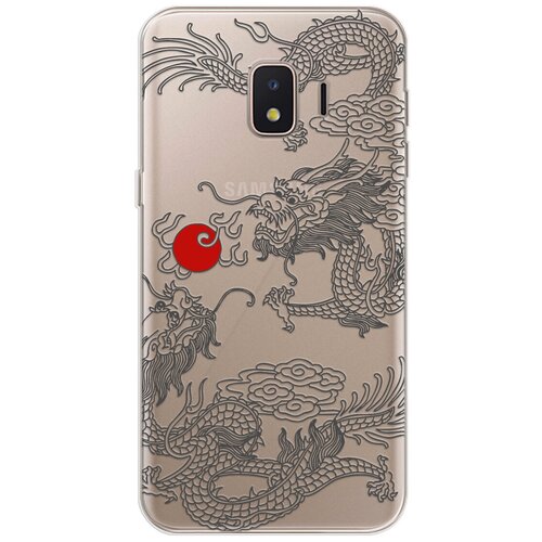 Силиконовый чехол Mcover на Samsung J2 Core с рисунком Японский дракон инь / аниме силиконовый чехол mcover на realme 9 pro с рисунком японский дракон инь аниме