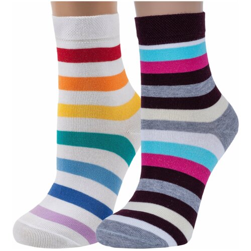 фото Комплект из 2 пар женских носков брестские (бчк) микс 5, размер 25