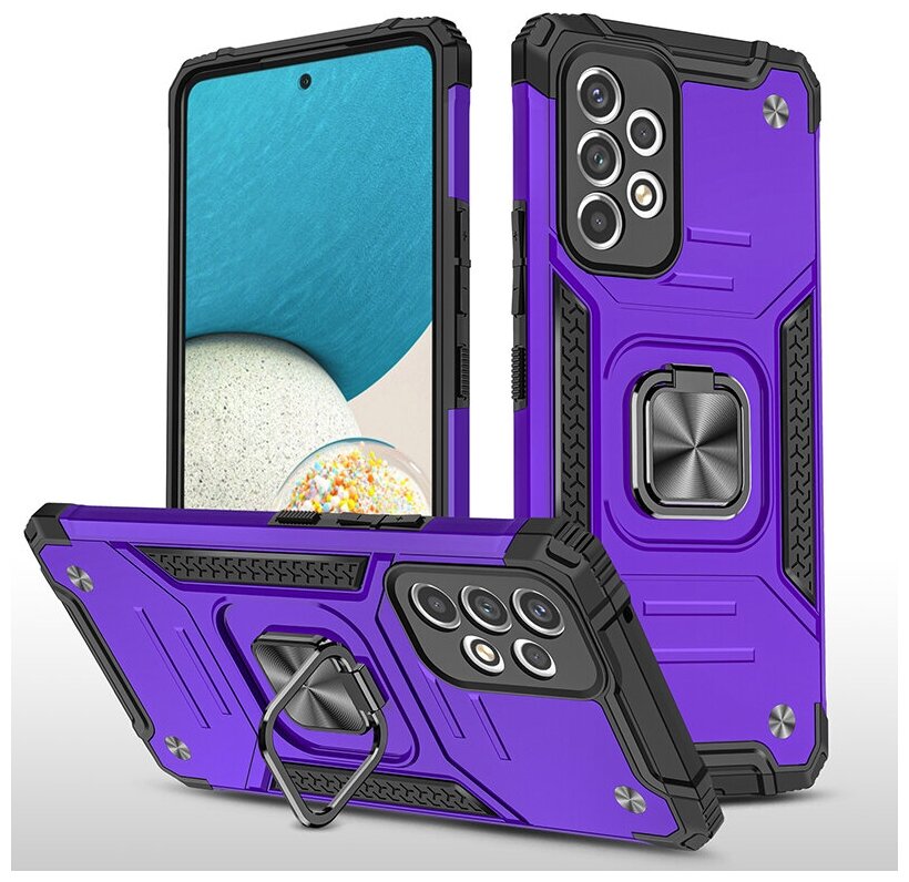 Противоударный чехол Legion Case для Samsung Galaxy A53 фиолетовый