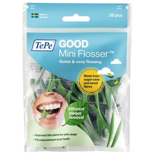 Межзубная нить флоссер TePe GOOD Mini Flosser на держателе, Швеция