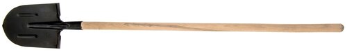 Лопата штыковая 205х275х1400 мм, ребра жесткости, деревянный черенок 61413