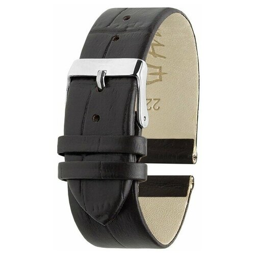 фото Ремешок для часов, мужской, 22 мм, запряжник 75 мм, горт 115 мм, натуральная кожа, чёрный, микс 120 ardi