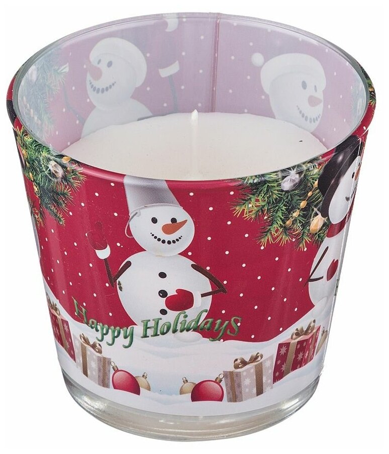 Свеча ароматизированная Adpal Happy Holidays 348-462 ваниль 9 х 8 см