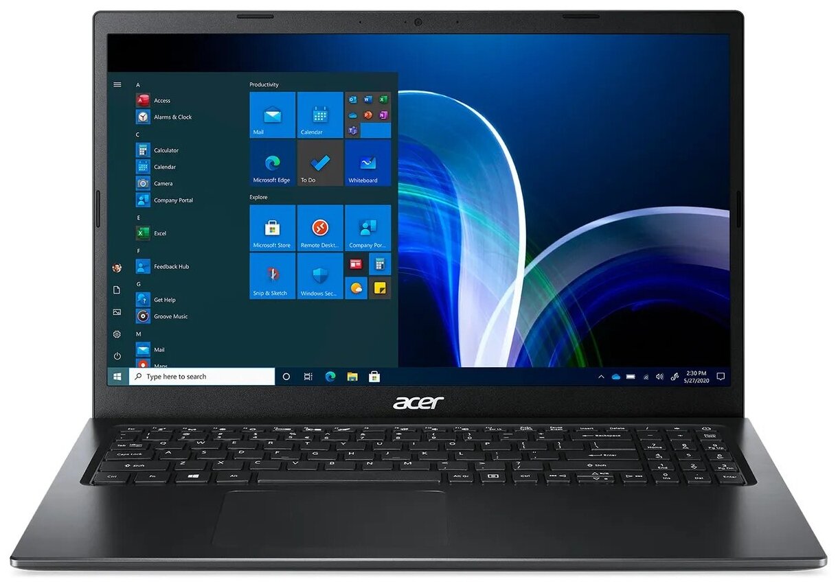 Ноутбук Acer Extensa 15 EX215-32-P2A8 Pentium Silver N6000 4Gb SSD128Gb UMA 156 FHD 1920x1080 Windows 10 black WiFi BT Cam
