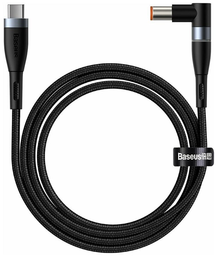 Кабель для ноутбука Baseus Zinc Magnetic Series Lenovo Laptop Charging Cable Type-C to DC Round Port (5.5*2.5mm) 100W 2m Чёрный (CATXC-Y01)