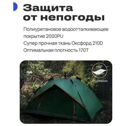 туристическая палатка двухместная 1626 Палатка туристическая, двухместная
