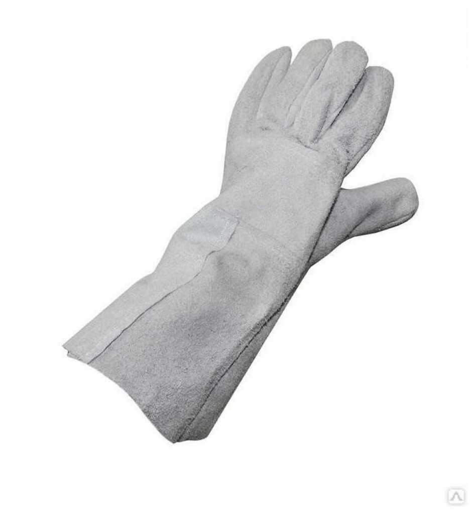 Спилковые краги ATLASWELD пятипалые серые ATLGLOVES GRAY