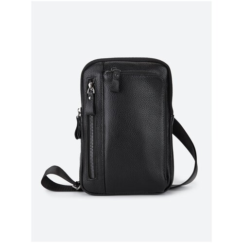 фото Сумка через плечо мужская из натуральной кожи компактная swagner