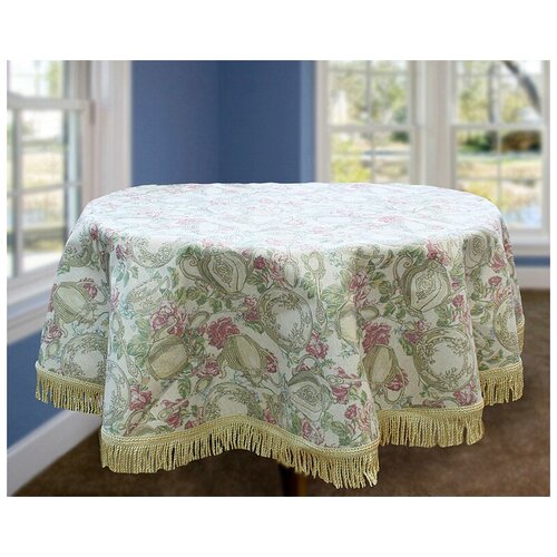 Круглая гобеленовая скатерть Пастила