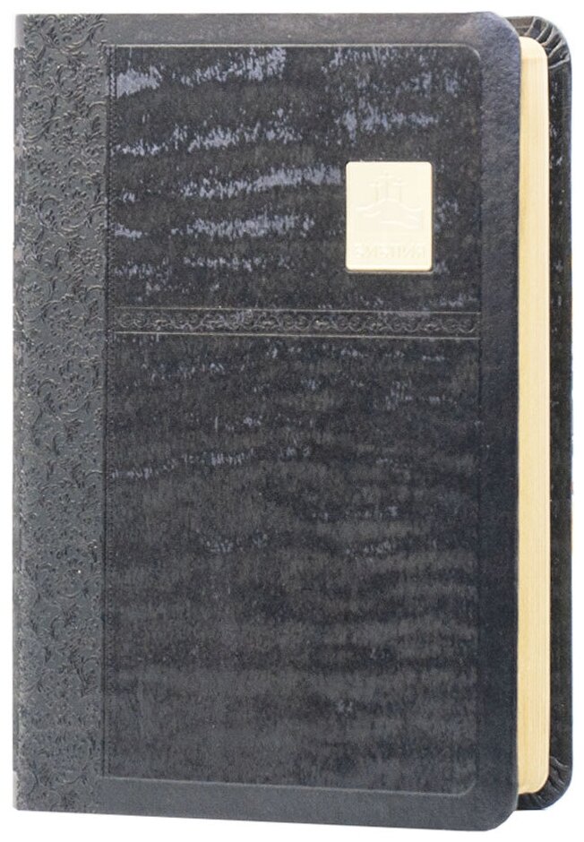 Библия черная со значком, золотой обрез ((1376)045SB) - фото №1