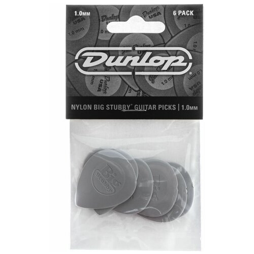 медиатор dunlop tri stubby 4730 разноцветный 144 Медиаторы, толщина 1 мм, 6 шт. Dunlop Big Stubby Nylon 445P100 6Pack