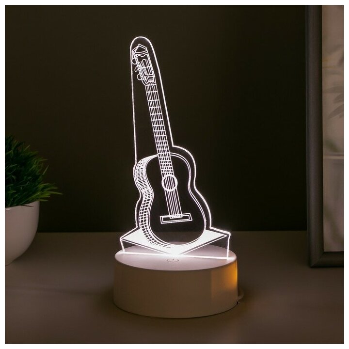 Светильник сенсорный "Гитара" LED 3 цвета от USB (1шт) - фотография № 3