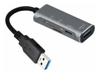 Хаб USB с картридером 1 x USB 3.0 + Type-C + SD/microSD | ORIENT JK-328