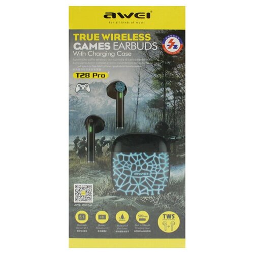 Наушники беспроводные Awei T28 Pro серый 184000₽