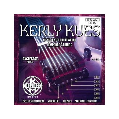 Струны для электрогитары Kerly KQX-1052 Kues Nickel Tempered