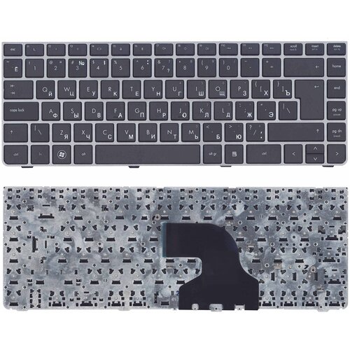 Клавиатура для HP ProBook 4330s черная c серой рамкой