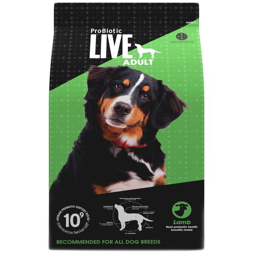 PROBIOTIC LIVE DOG для взрослых собак всех пород с ягненком (12 кг)