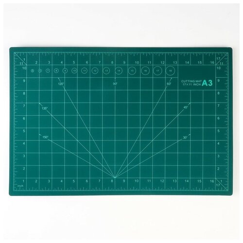 фото Мат для резки, 45 × 30 см, а3, цвет зелёный, dk-003 mikimarket