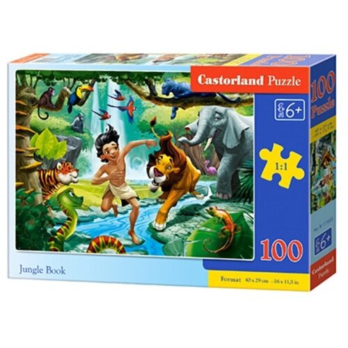 фото Пазл детский книга джунглей 100 элементов castorland