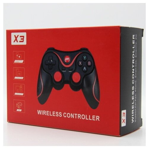 Беспроводной геймпад Х3 Wireless Controller / Контроллер Игровой с держателем для смартфона /Джойстик Блютуз / Black