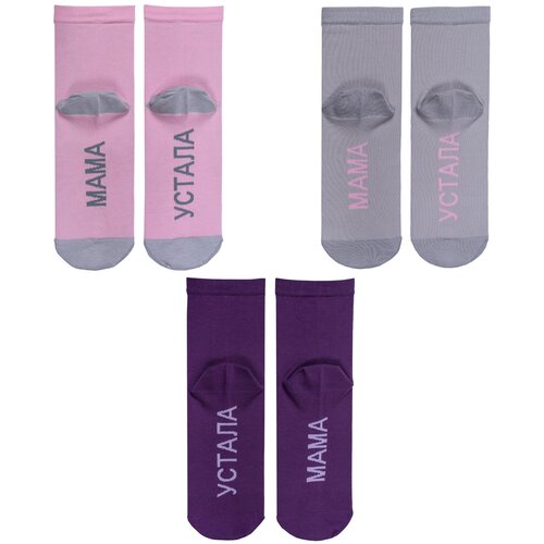 фото Комплект из 3 пар женских носков lorenzline микс 2, размер 23