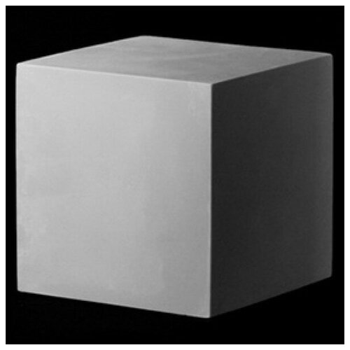 Фигура геометрическая Куб, пособие гипсовое учебное 15 см