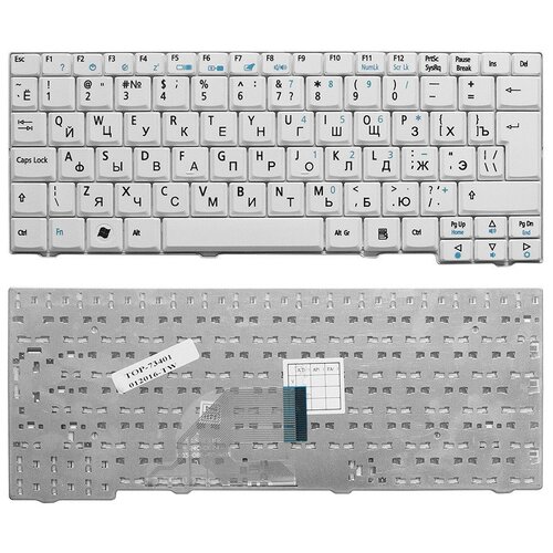 Клавиатура для ноутбука Acer Aspire One 531 A110 A150 D150 ZG5 Series Г-образный Enter Белая без рамки PN 9JN948200R 1268₽