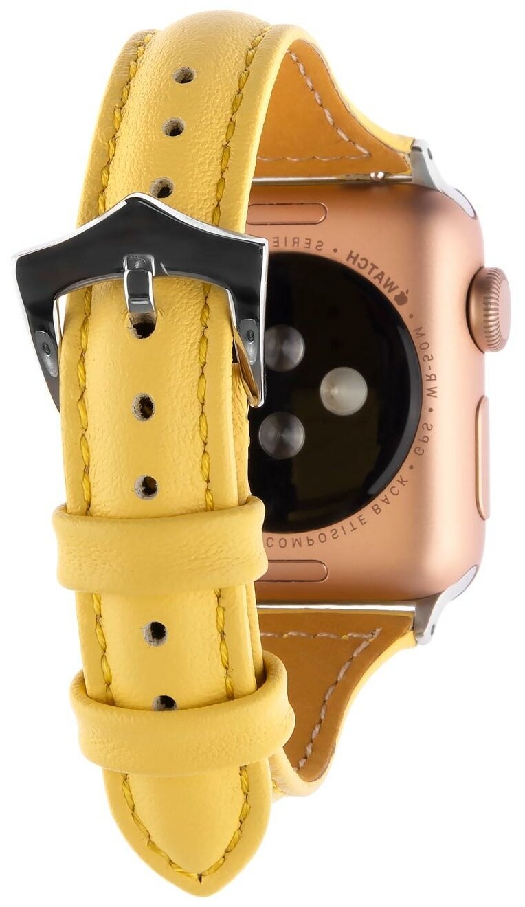 Ремешок TSHAPE для Apple Watch 38mm&40mm натуральная кожа жёлтый