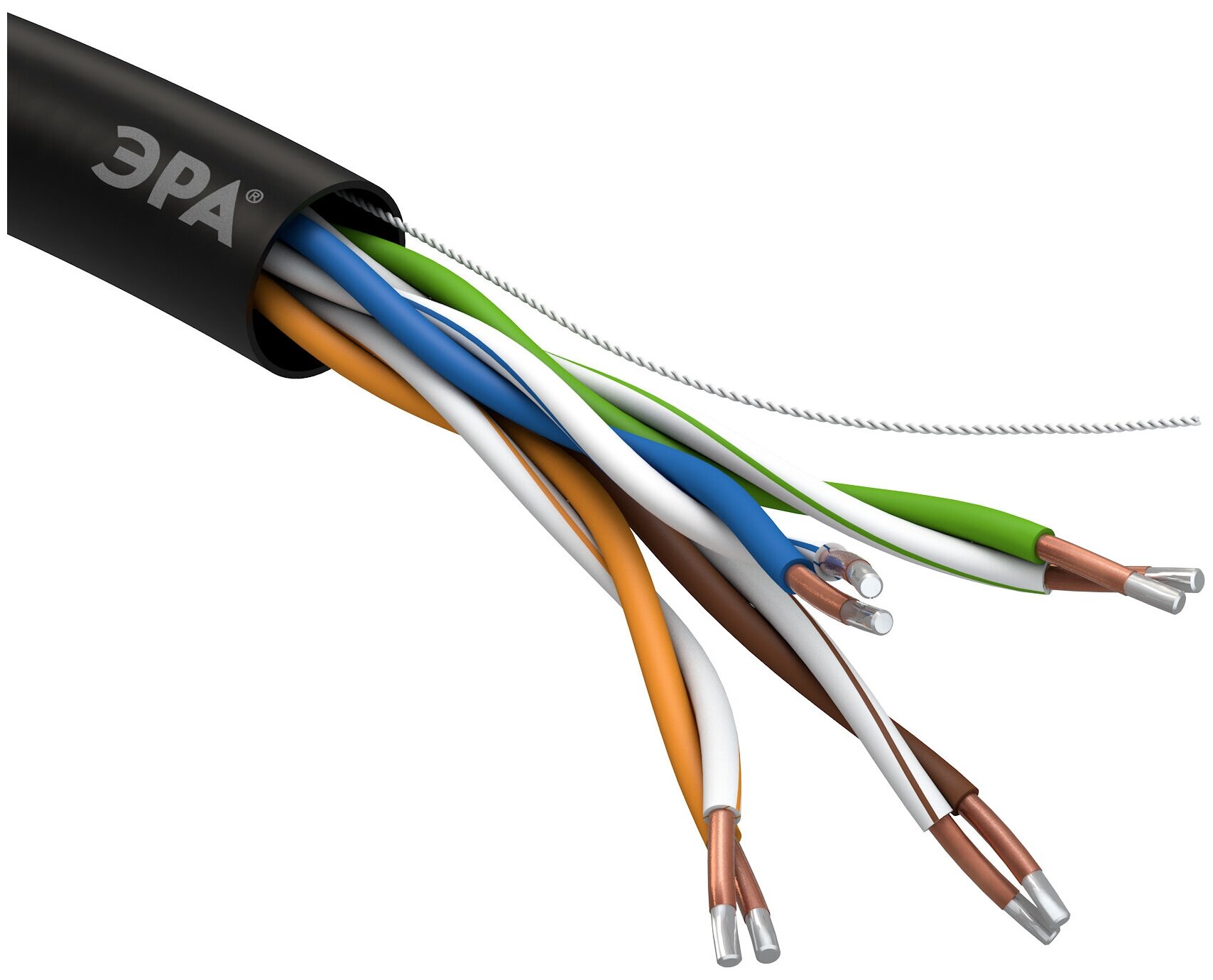 UTP 4PR 24AWG CAT5e CCA информационный (0,5мм омедненка) (305м/упак) SIMPLE OUTDOOR ЭРА