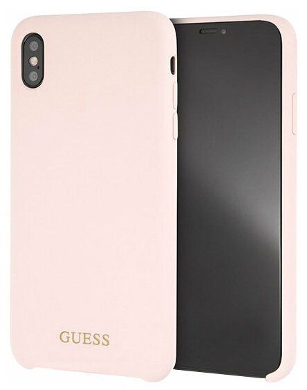 Чехол Guess Silicone для iPhone XS Max, Light Pink