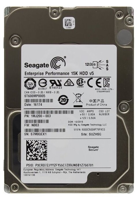 Жесткий диск Seagate Savvio 146GB 6G 15K SAS 64MB 25 ST9146853SS 1110500₽