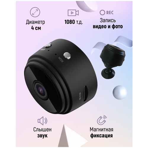 Wifi hd камера MacroVideo IP-камера A9 Pro mini. Наблюдение для дома или офиса, мини, микро камера