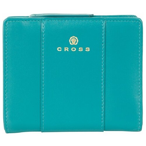 фото Кошелёк cross kelly wall turquish, кожа наппа, гладкая, цвет тёмно-бирюзовый, 11,2 x 9,4 x 2 см