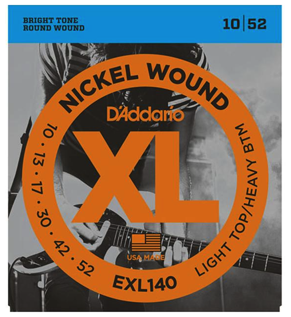 Струны для электрогитары D'Addario 10-52 EXL140 Light Top Heavy Bottom Nickel Wound