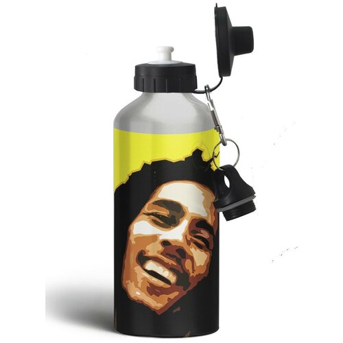 фото Бутылка спортивная,туристическая фляга, 500мл bob marley(боб марли, регги, ямайка, pixies, radiohead ) - 1164 brutbottle