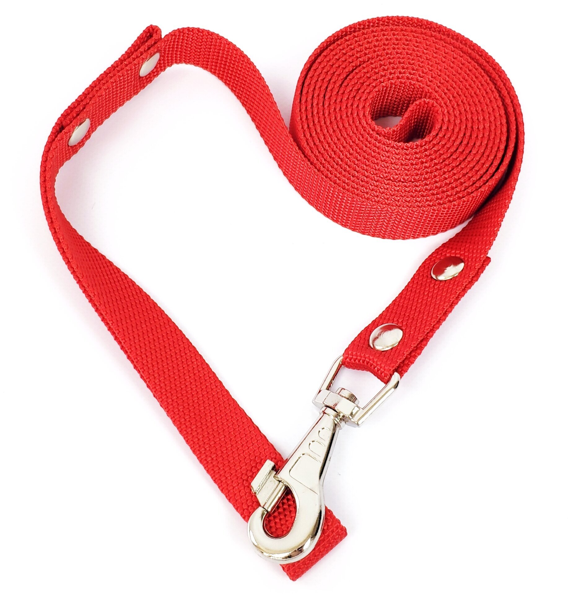 Поводок DOG LEASH нейлоновый 2,5 см * 3 м для собак до 60 кг, красный - фотография № 1