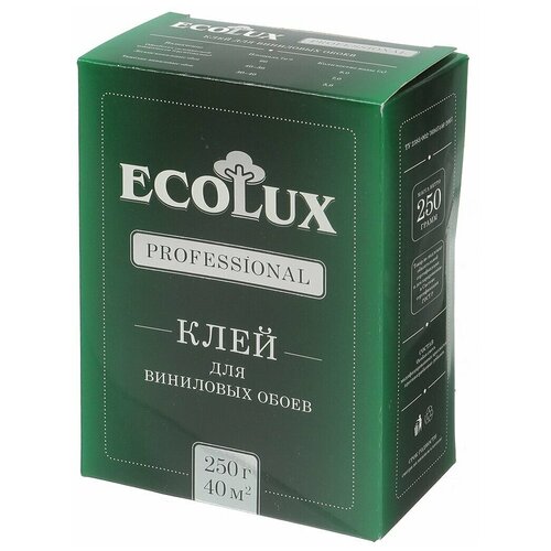 Клей обойный, клей для виниловых обоев, Ecolux professional, легкие обои, тяжелые обои, 250г