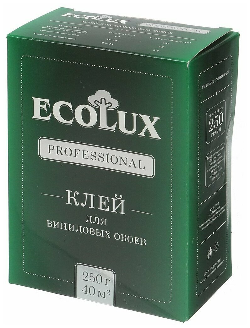 Клей обойный ECOLUX Professional виниловый 250 г