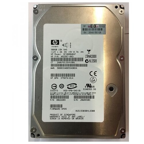 300 ГБ Внутренний жесткий диск HP 0B22209 (0B22209)