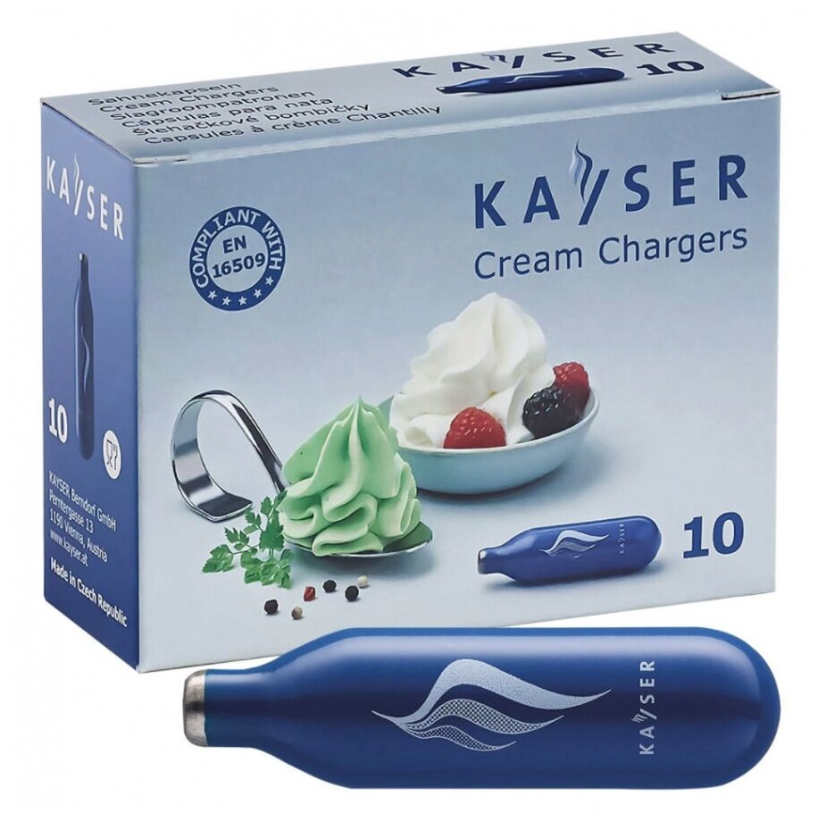 Баллончики для кремера Kayser Cream Chargers, 10 шт - фотография № 1