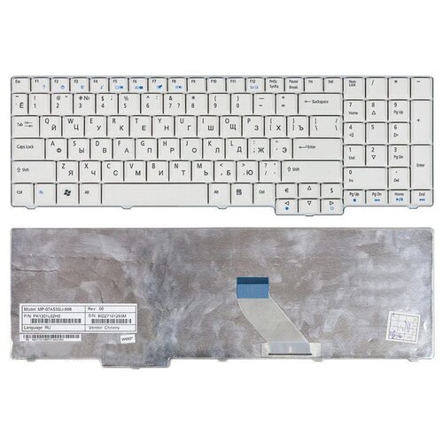 Клавиатура для ноутбука Acer NSK-AFR1D русская, белая