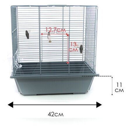 Клетка для птиц PRIMO 30 серебро - фотография № 5