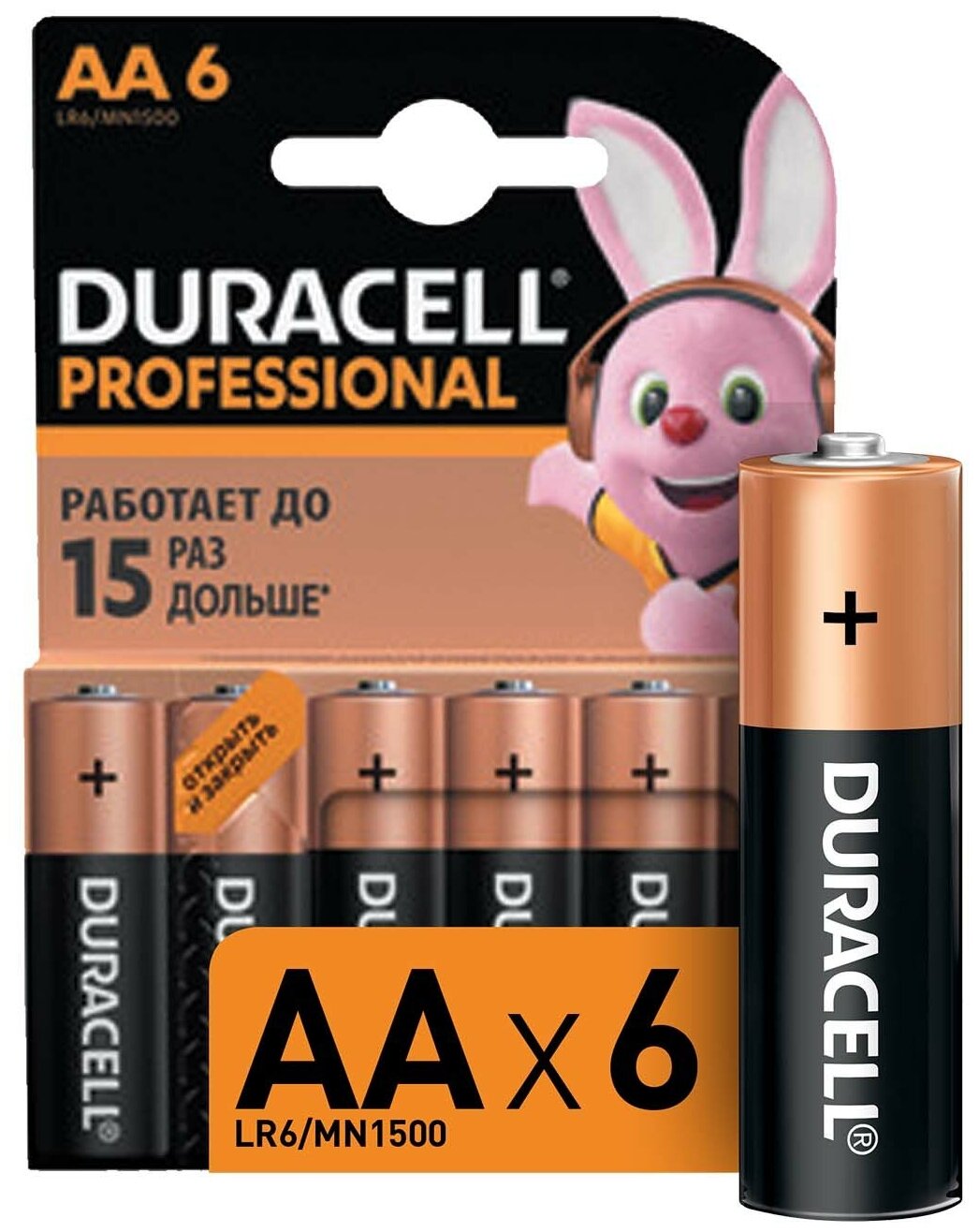 Батарея Duracell Professional AA LR6/MN1500 6 шт.