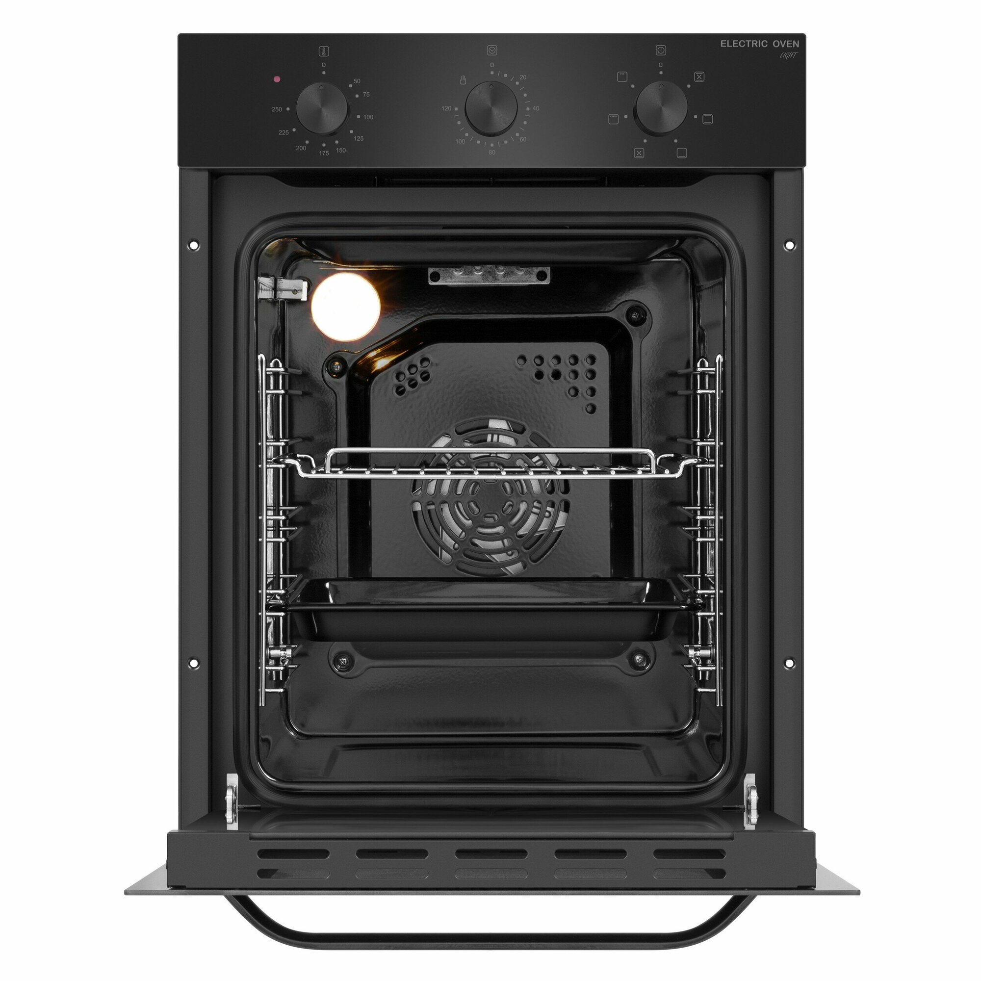 Встраиваемый электрический духовой шкаф MEFERI MEO456BK LIGHT, с грилем, черный - фотография № 9